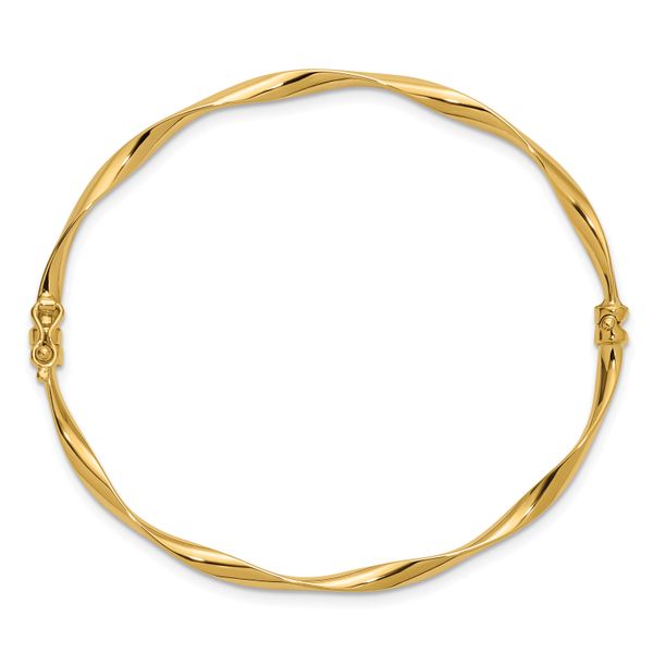 Leslie's 14K Polished Twisted Hinged Bangle - Image 2