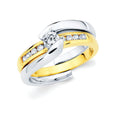 14k White Gold Bridal Set