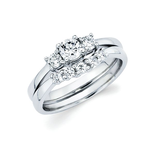 14k White Gold Bridal Set