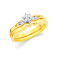 14k Yellow Gold Bridal Set