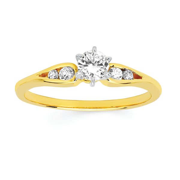 14k Yellow Gold Bridal Set - Image 2