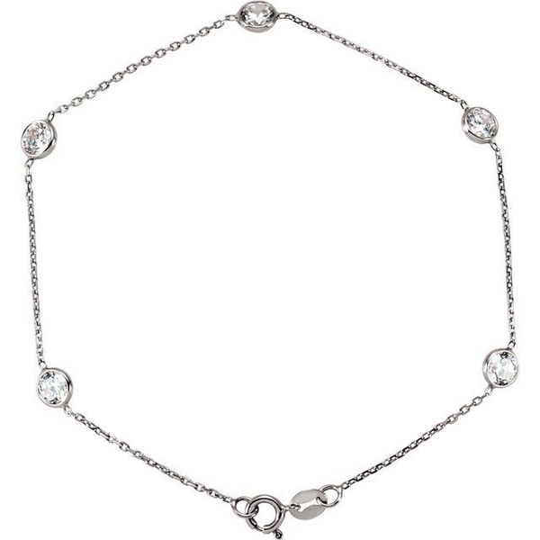 Bezel-Set Station Bracelet