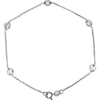 Bezel-Set Station Bracelet