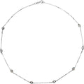 Bezel-Set Station Necklace