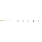 Pearl & Multi-Gemstone Station Necklace - Image 2