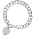 Engravable Heart Charm Bracelet
