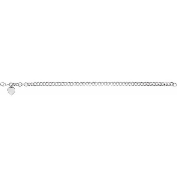 Engravable Heart Charm Bracelet - Image 2