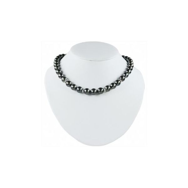 14KT White Gold Tahitian Pearl & Diamond Necklace