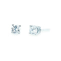 14k White Gold Solitaire Earrings