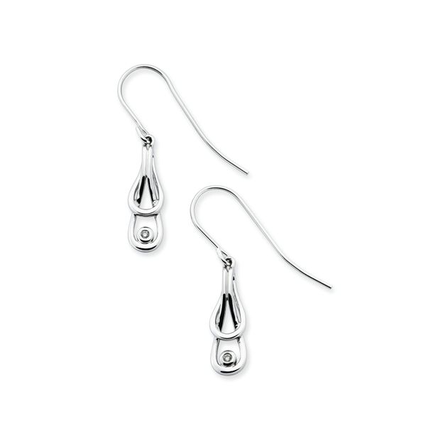 Sterling Silver Diamond Earrings