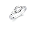 Sterling Silver Diamond Ring