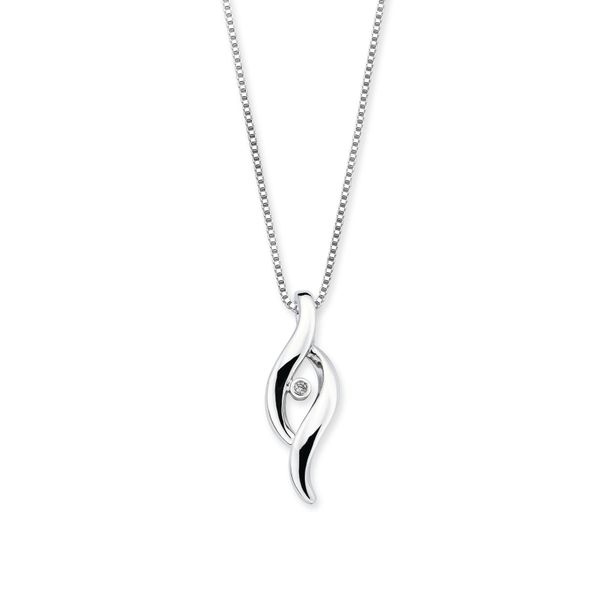 Sterling Silver Diamond Pendant
