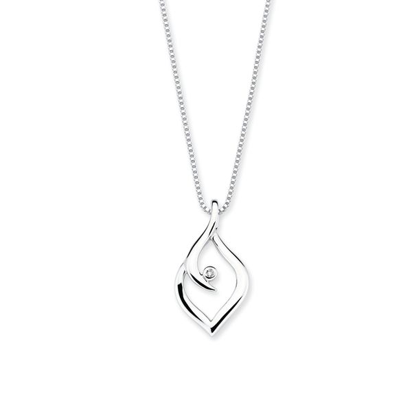 Sterling Silver Diamond Pendant