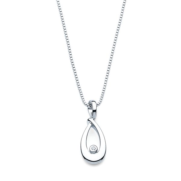 Sterling Silver Diamond Pendant