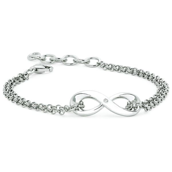 Sterling Silver Diamond Bracelet