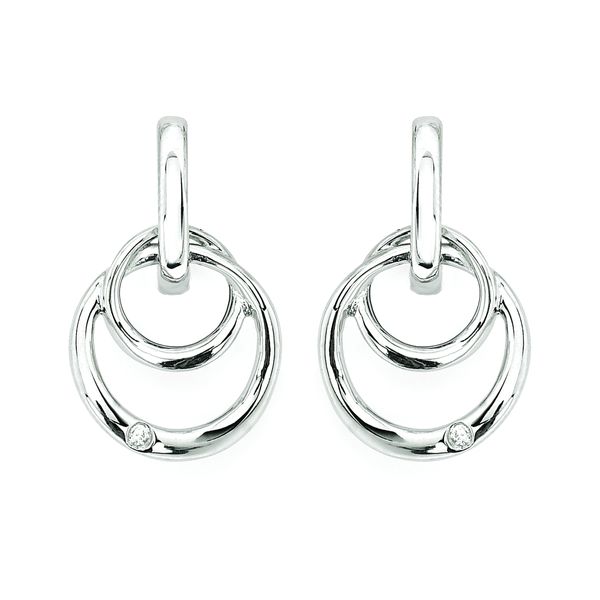 Sterling Silver Diamond Earrings