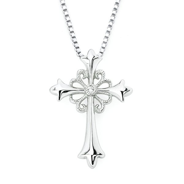 Sterling Silver Diamond Pendant