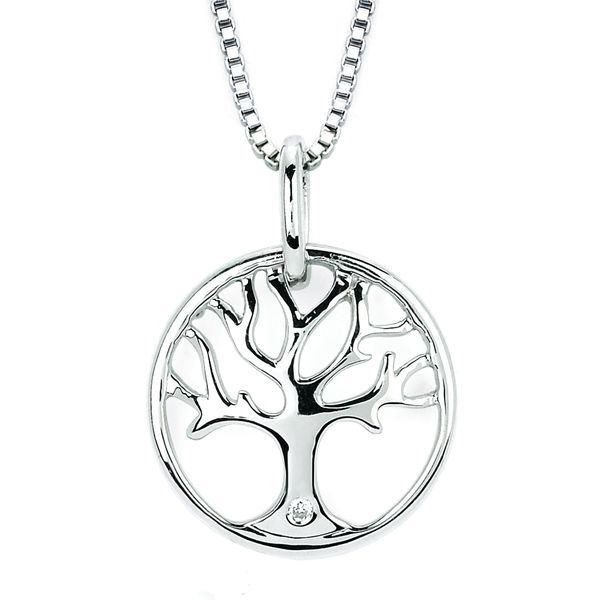 Sterling Silver Diamond Pendant