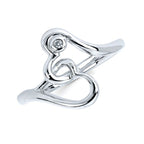 Sterling Silver Diamond Ring