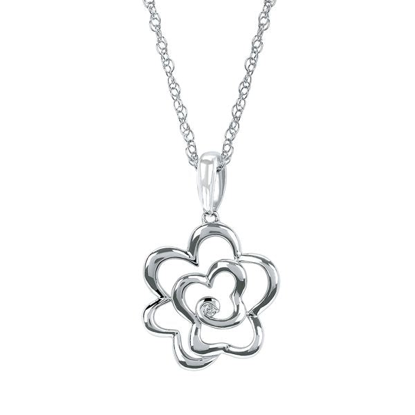 Sterling Silver Diamond Pendant