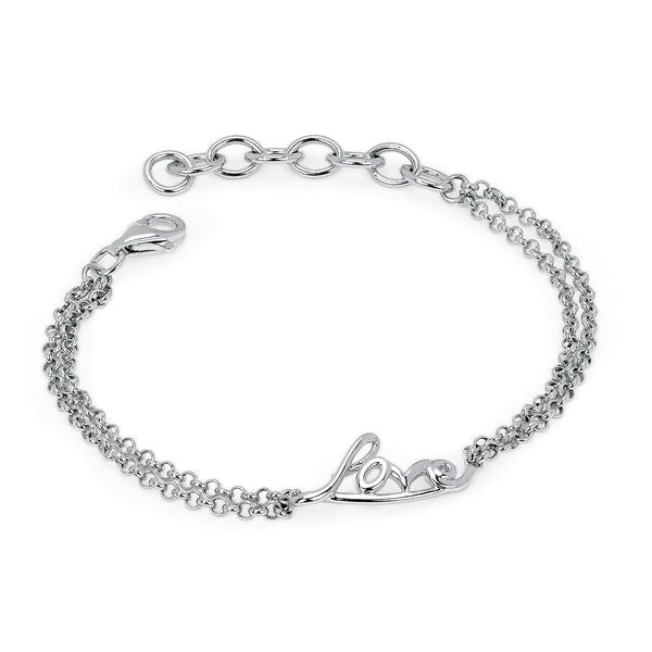 Sterling Silver Diamond Bracelet