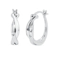 Sterling Silver Diamond Earrings