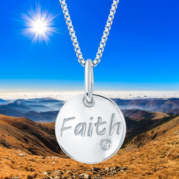 Sterling Silver Diamond Pendant - Image 2