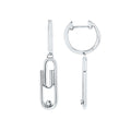 Sterling Silver Diamond Earrings