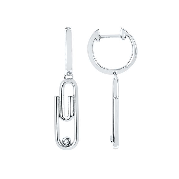 Sterling Silver Diamond Earrings
