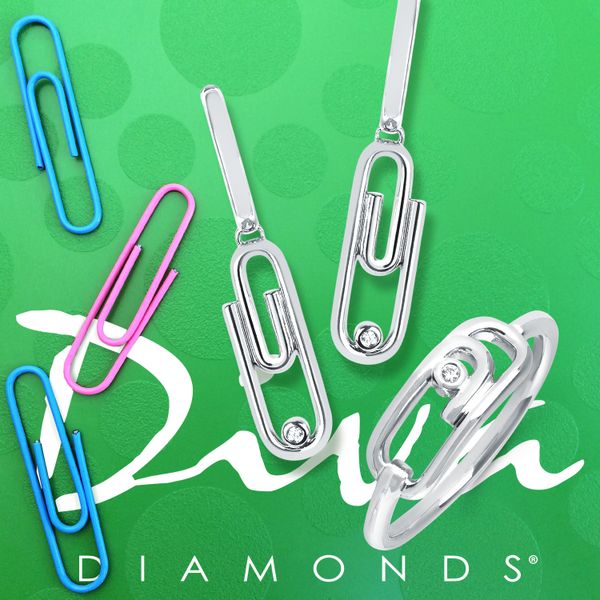 Sterling Silver Diamond Earrings - Image 4
