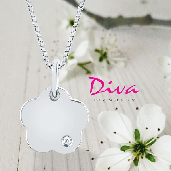 Sterling Silver Diamond Pendant - Image 2