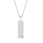 Sterling Silver Diamond Pendant