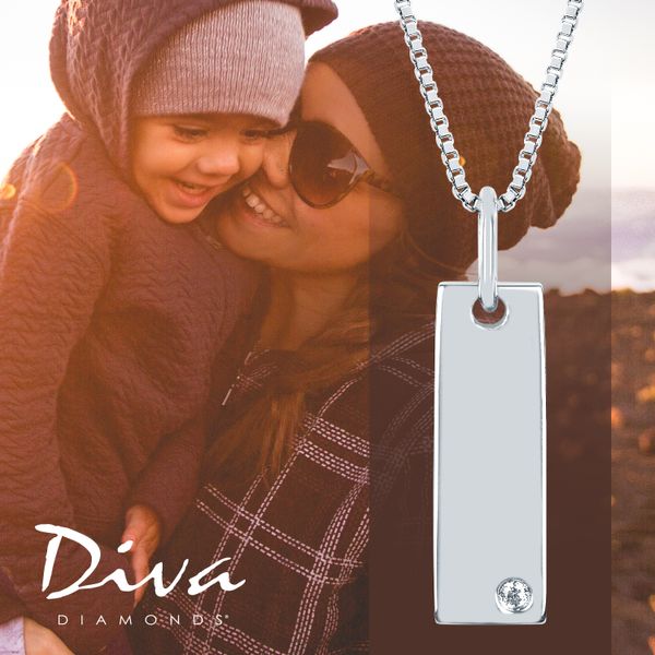 Sterling Silver Diamond Pendant - Image 2
