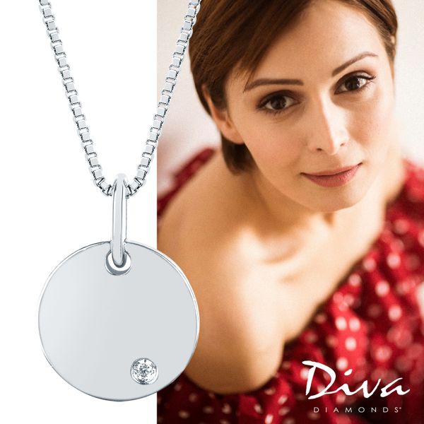 Sterling Silver Diamond Pendant - Image 4