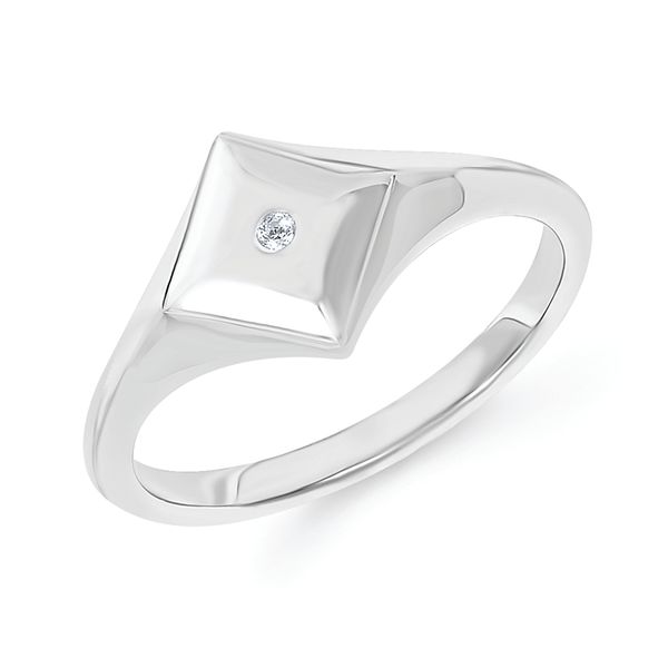 Sterling Silver Diamond Ring