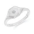 Sterling Silver Diamond Ring