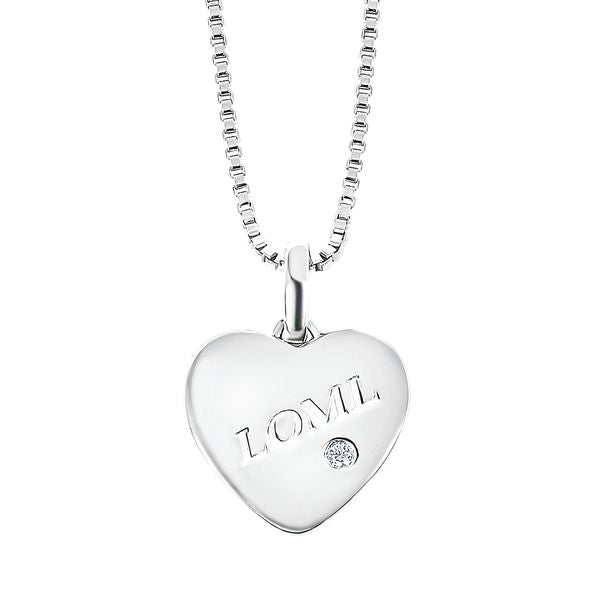Sterling Silver Diamond Pendant