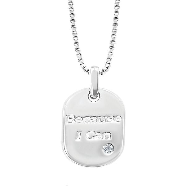 Sterling Silver Diamond Pendant