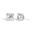 14k White Gold Solitaire Earrings