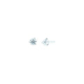 14k White Gold Solitaire Earrings