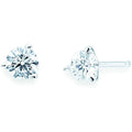 14k White Gold Solitaire Earrings