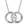 14k White Gold Diamond Pendant