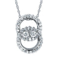 14k White Gold Diamond Pendant