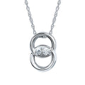 14k White Gold Diamond Pendant