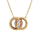 14k Yellow Gold Diamond Pendant