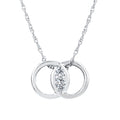 14k White Gold Diamond Pendant