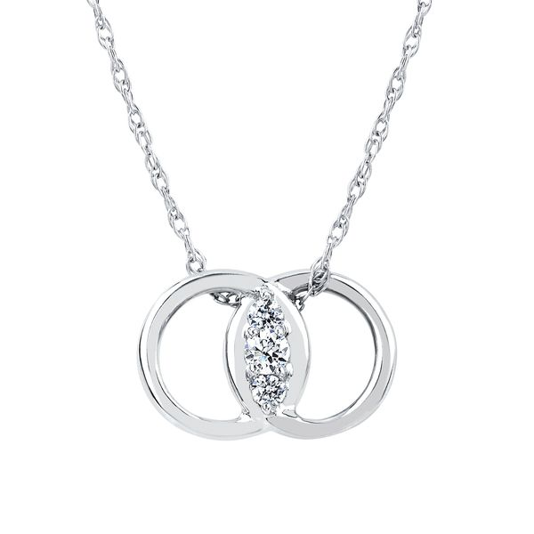14k White Gold Diamond Pendant