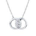 14k White Gold Diamond Pendant