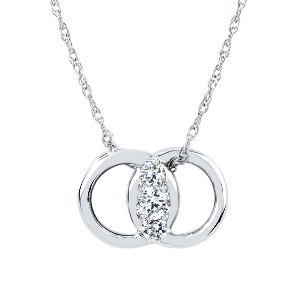 14k White Gold Diamond Pendant