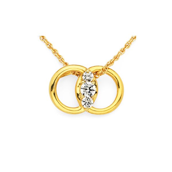 14k White Gold Diamond Pendant